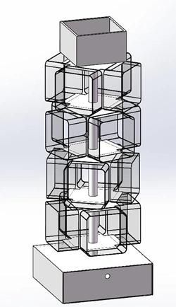 Modern Rotating Floor Acrylic Metal Soft Drink Display Stand