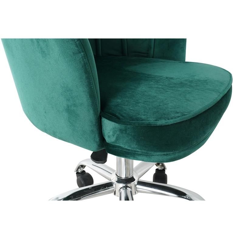 Lower Price Office furniture Chair Swivel 200 Kgs Flower Low Back Nordic Home Adjustable Computer Velvet Office Chair