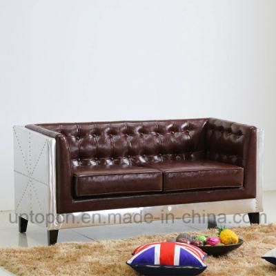 Special Design Living Room Sofa Furniture with Metal Structure and PU Leather Upholstery (SP-KS338)