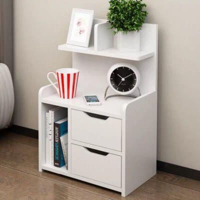 2 Drawer Bedside Table Nightstands White Modern Bedroom Furniture