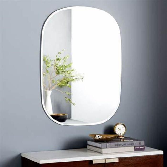 Home Decor Wall Mirror Furniture Black Bathroom Metal Framed Mirror