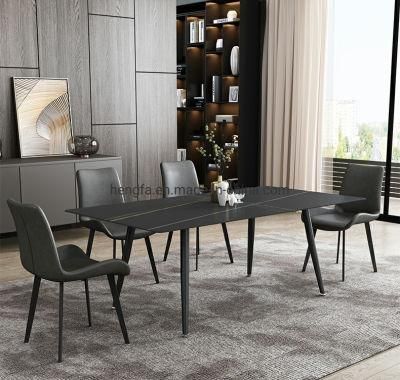 Hotel Restaurant Kitchen Home Furniture Metal Frame Household Dining Table