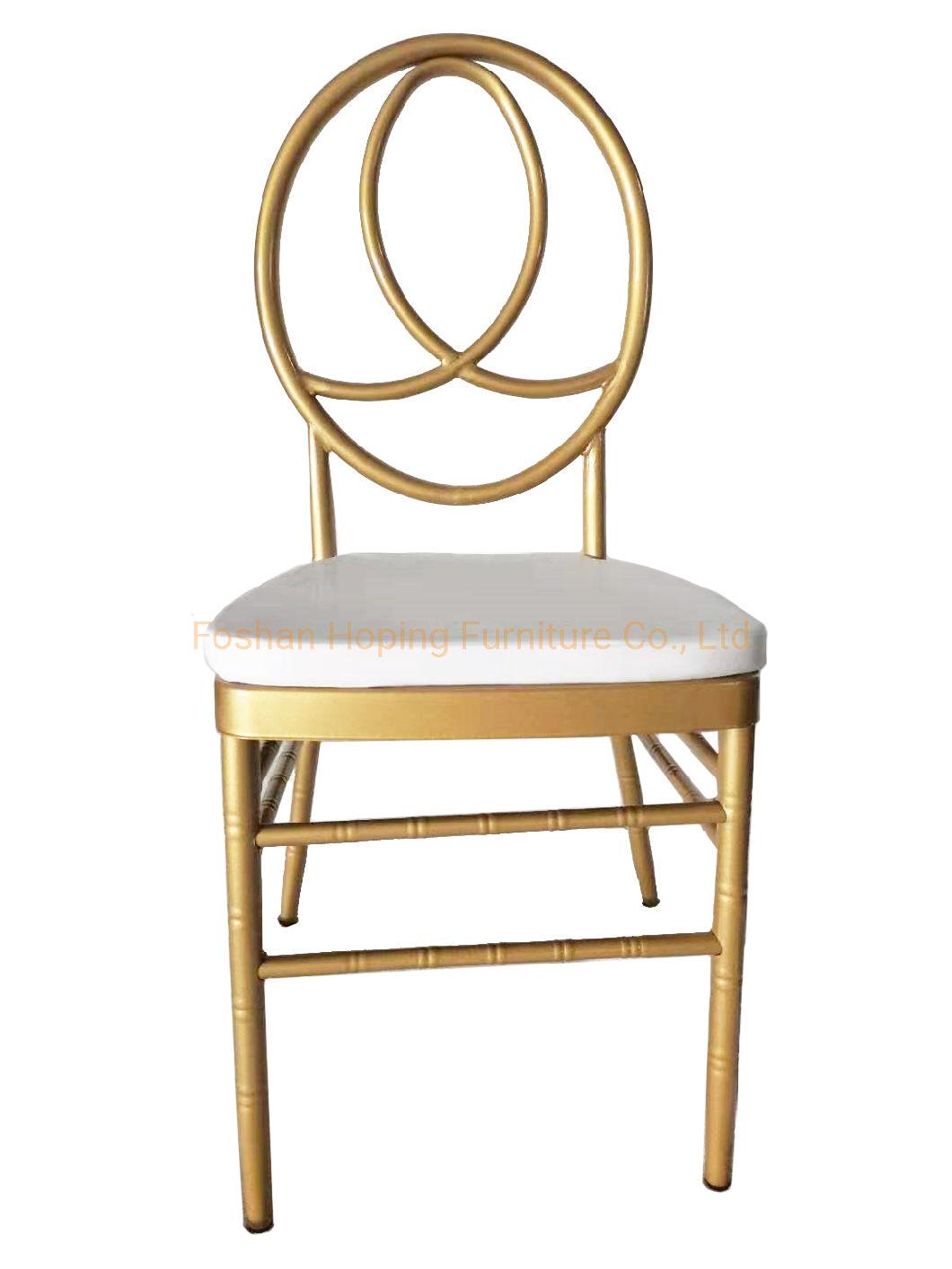 White Gold Cross Back Chairs Wholesale White Wedding Hotel Furniture China Chameleon Event Dining Chairs