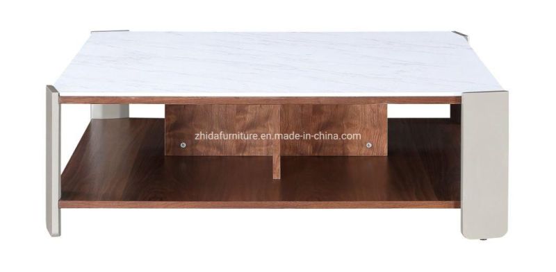 Chinese Furniture White Marble Coffee Table Center Table for Living Room