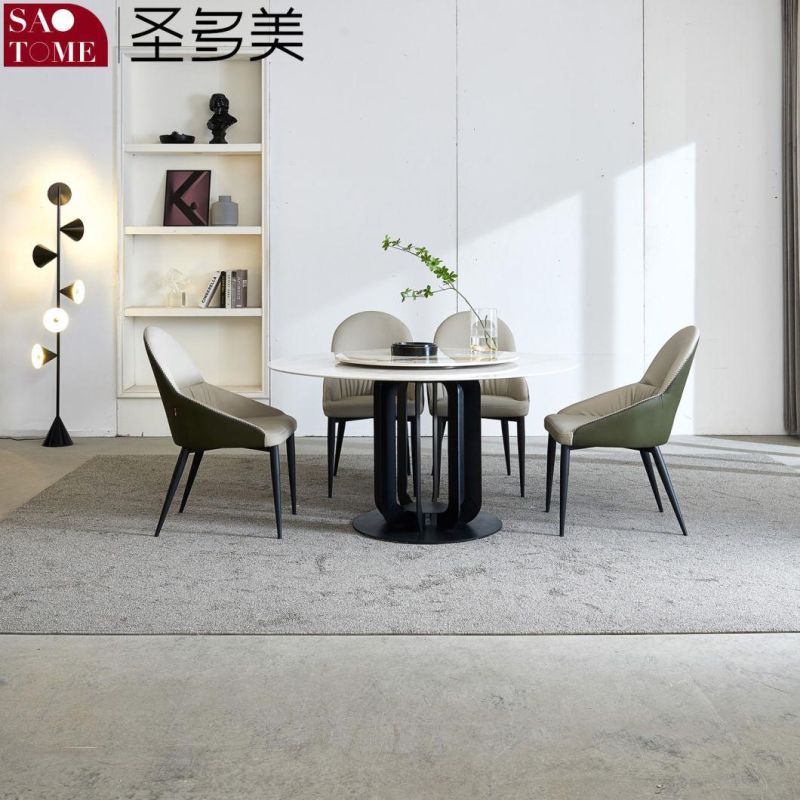 Modern Slate Furniture with Turntable Lantern Table Dining Table