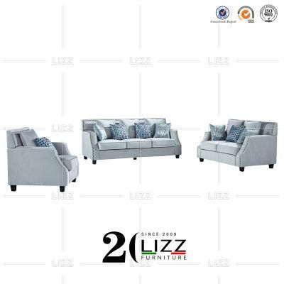 Modern Chesterfield Home Furniture Leisure Velvet Fabric Couch Sofa