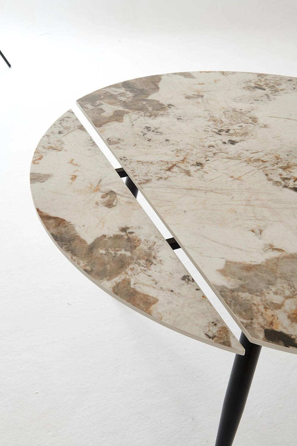 Hot Sale Office Furniture White Round Marble Rock Plate Table