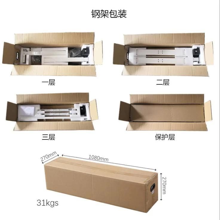 Two Legs Ergonomic Computer Parts Standing Pneumatic Height Adjustable Office Desk Working Table