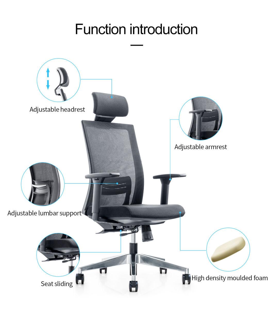 High Quality Modern Computer Table Mesh Fabric Aluminium Frame Office Seating Chair High Back Comfortable Gaming Ergonomic Furniture