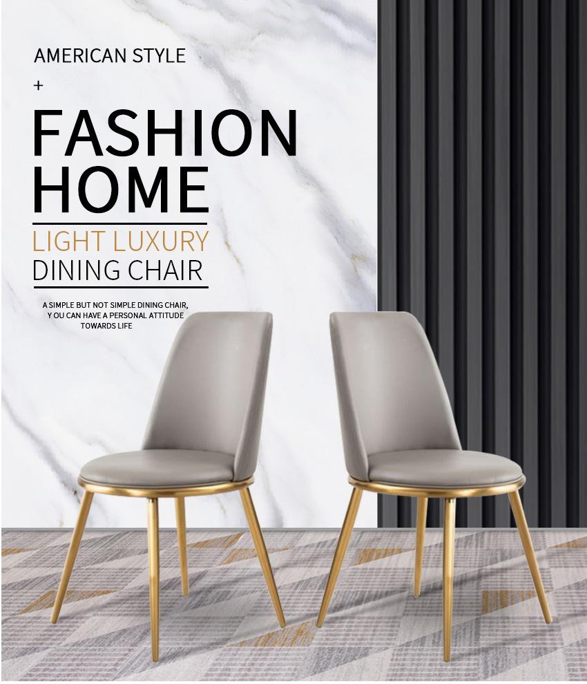 Nordic Home Furniture Set Modern with Gold Legs Dining Chairs