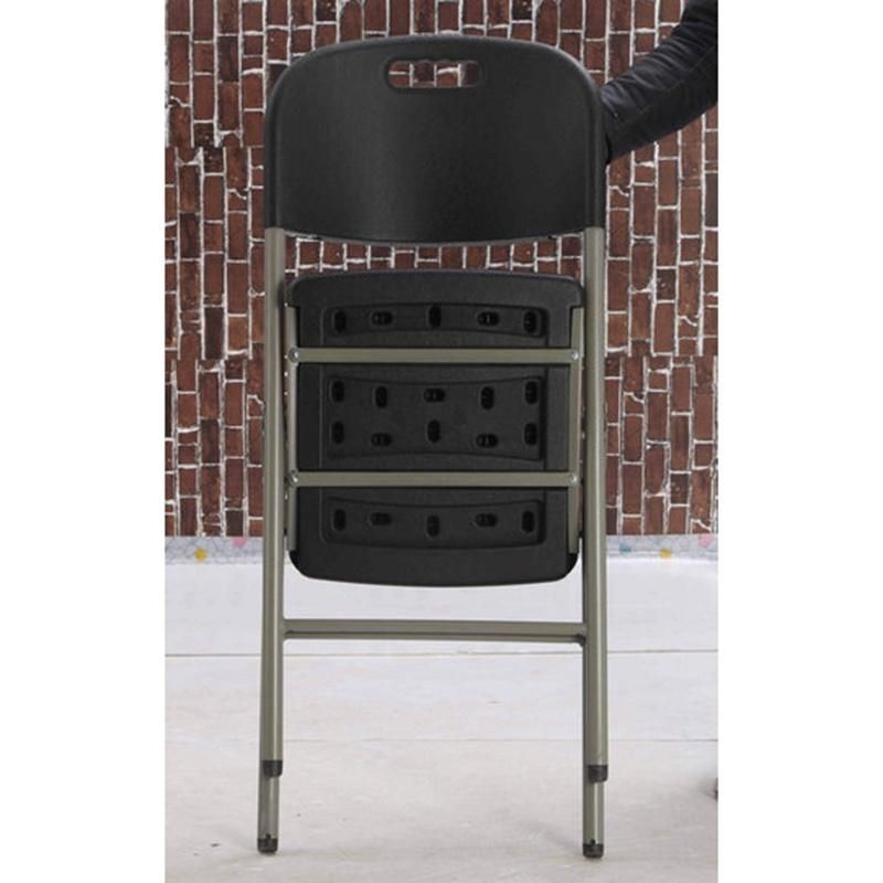 Modern Light Weight HDPE Seat Metal Frame Stools Lounge Outdoor Foldable Camping Garden Chair for Wedding Conference Events