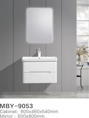 Hotel European Modern PVC Wall-Hung Bathroom Vanity with Side Cabinet