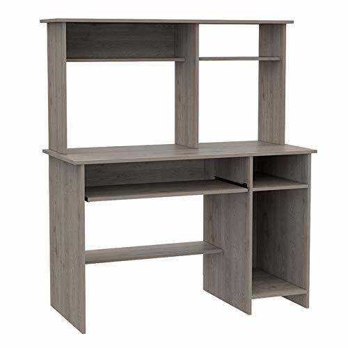 Tuhome Ash Engineered Wood Modern Compu 120 Desk with Hutch