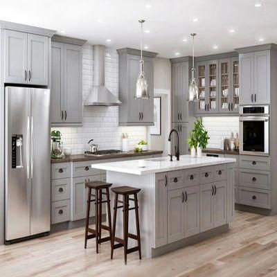 China Factory Modular Wood Kitchen Cabinet Furniture Design Customized Modern White PVC Foam Board Kitchen Cabinets Set