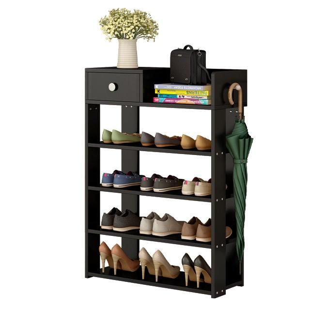 Multi-Layer Corner Wooden Shoe Storage Cabinet Multifunctional Modern Shoe Rack Organizer for Home