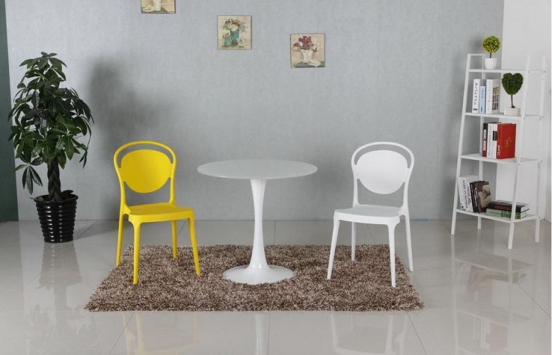 New Fashion White Stacking Plastic Chair