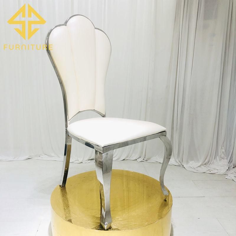 Luxury Stainless Steel Chair for Dining Room and Marble Table