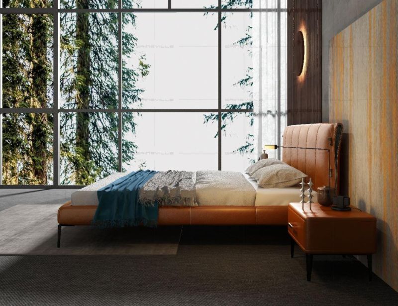 Italian Design King Size Bed Home Furniture Bedroom Set with Low Price