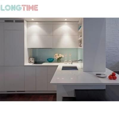 High Gloss White Lacquer L Shape Kitchen Cabinet