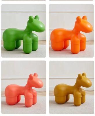 Creative Pony Chair Fashion Rotomolding Stool Living Room Childlike Cartoon Children Animal Seat Play Rotomolding Chair