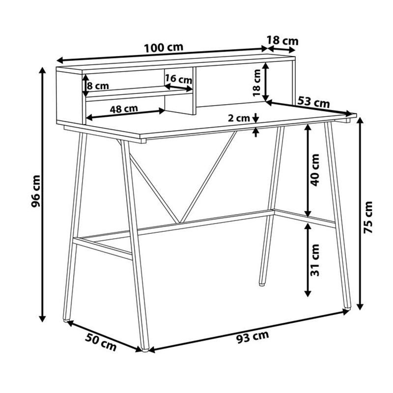 Modern Rectangular Artistic Space Saving Student Worker Use Smart Office Desk for Writing Computer Bedroom Home Furniutre