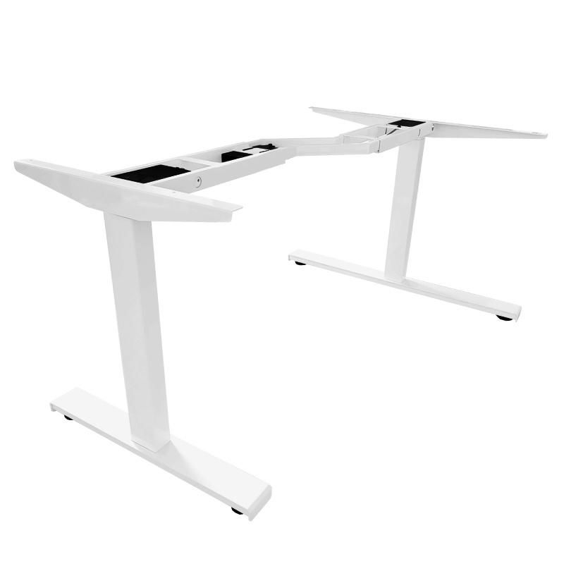 Vansdesk Dual Motor Height Adjustable Standing Table L Shape Electric Blue Tooth Control Modern Office Furniture Desk