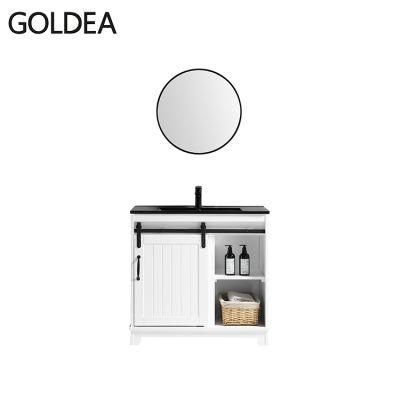 Hangzhou Floor Mounted Goldea Cabinet Vanity Vanities Wooden Bathroom with Good Service