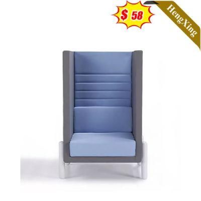 Modern Home Living Room Hotel Lobby Office Gray and Blue Fabric Single Seat Sofa Leisure Lounge Chair