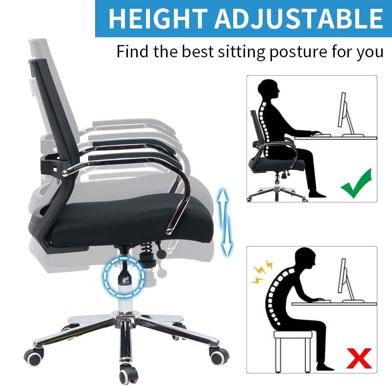 Ergonomic Double Back Full Mesh Nylon Mesh Back Swivel Executive Office Chair