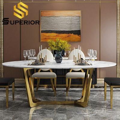 Factory Customized Modern Modern Dining Furniture Special Oval Dinner Table