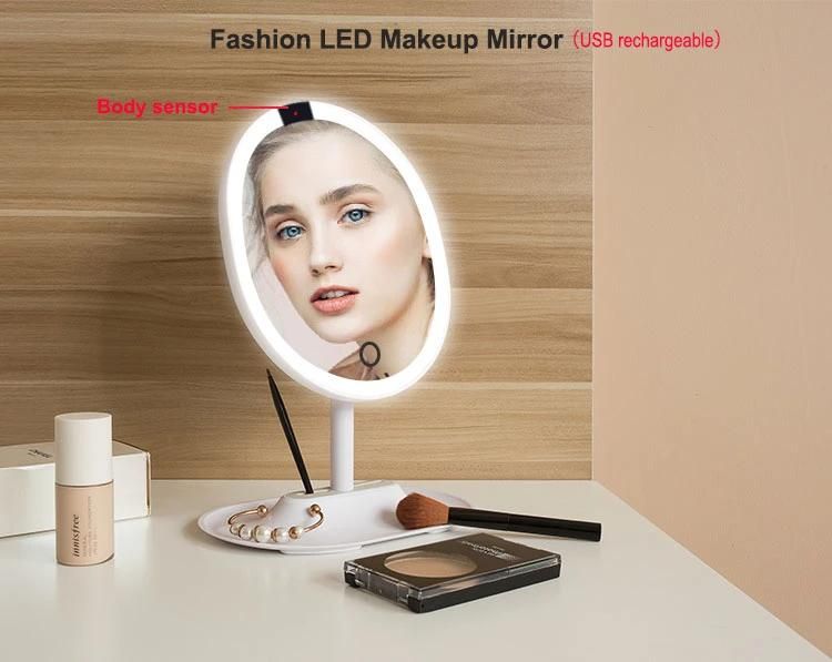 Body Motion Sensor Switch LED Makeup Lamp Mirror