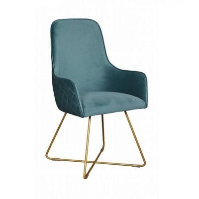 Modern Iron Frame Designer Fabric Dining Chair for Hotel Cafes and Restaurants Can Be Customized Dining Chair