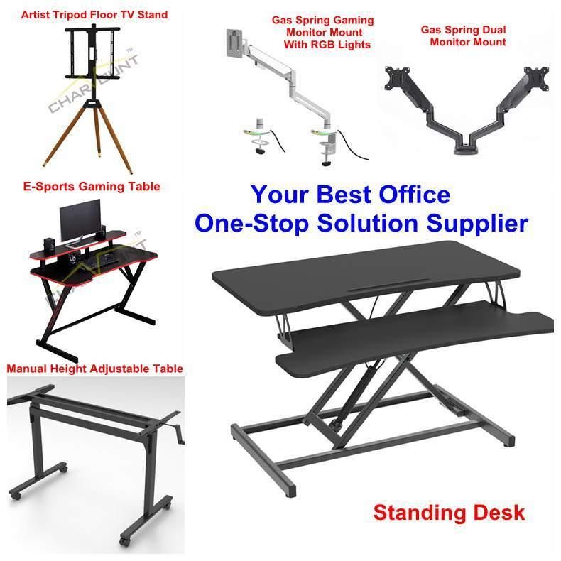 Modern Foldable Office Desk Computer Desk with Storage Rack Floor Bookcase Table