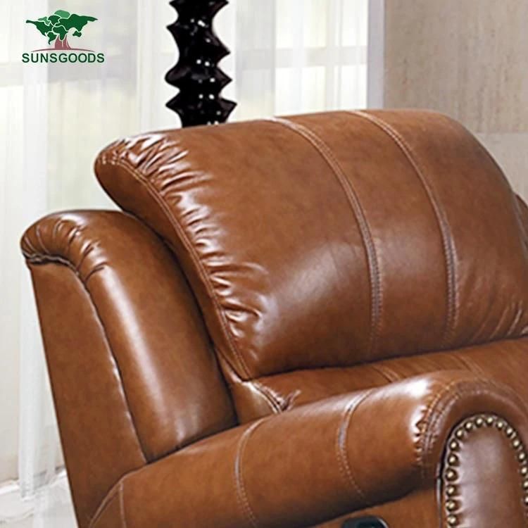 Modern Designsleisure PU Leather Home Furniture Genuine Leather Corner Sofa