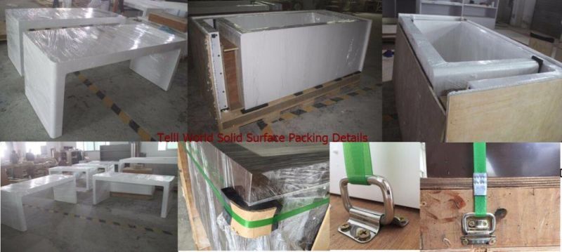 Artificial Stone Office Employee Working Partition Desk