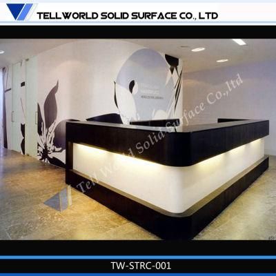 New Design Artificial Stone Bar Furniture Small LED Light Bar Counter