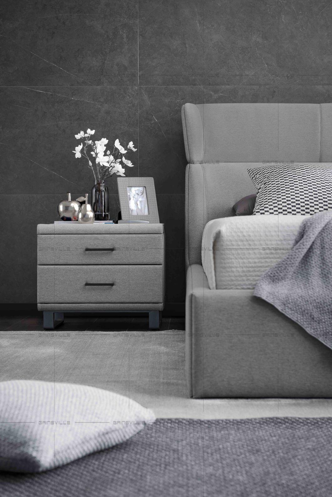 Modern Furniture 5 Star Hotel Bedroom Furniture Wall Bed Leather Bed Gc1717