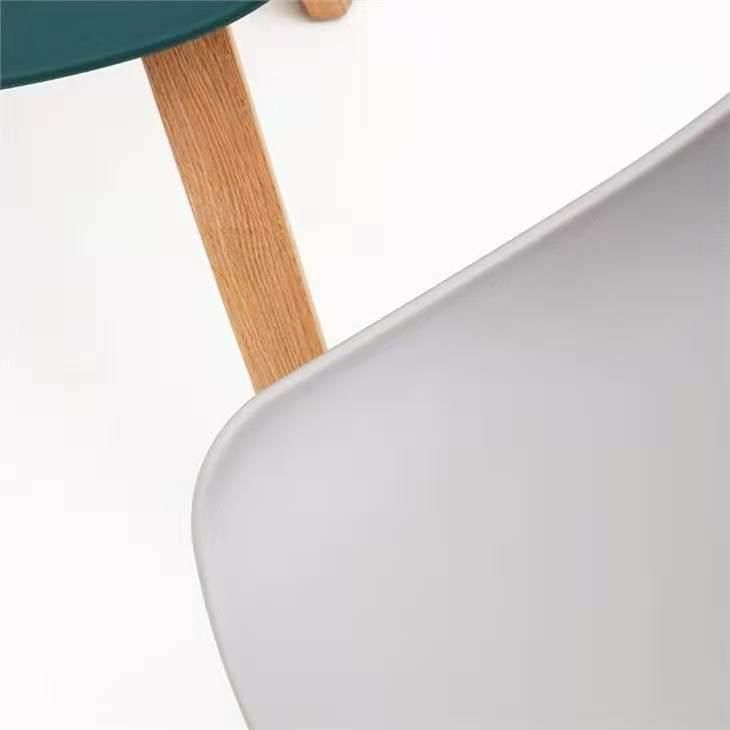 Contemporary Nordic Modern Wooden Legs Dining Plastic Chairs