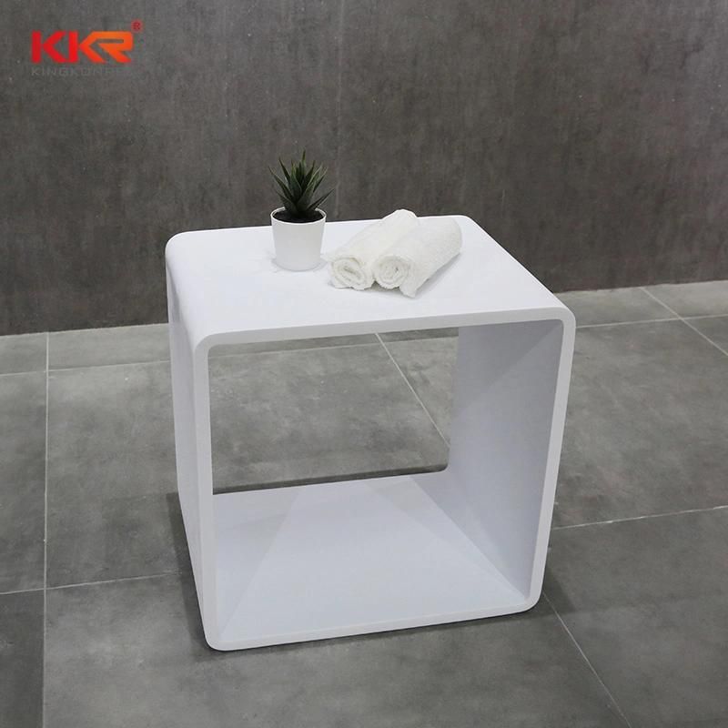 Kkr Customize Solid Surface Bathroom Furniture White Low Table