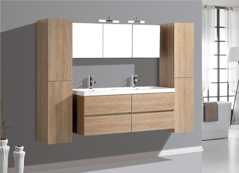 Modern Hotel Hanging Waterproof Mirror & Wash Basin, Light Luxury Bathroom Vanity