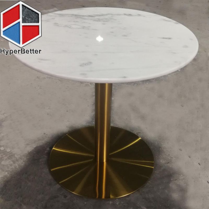 Luxury Natural Calacatta Marble Coffee Table Top Circle