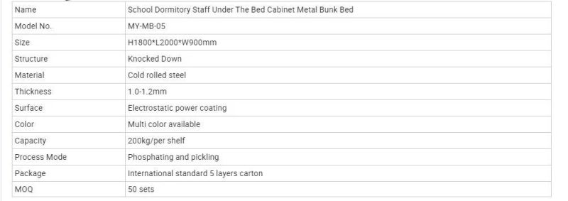 Modern Dormitory Welded Steel Metal Round Tube Bunk Beds