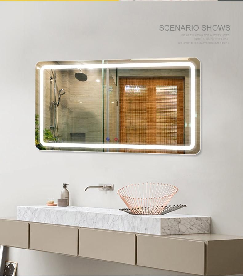 Home Mirror Wall Frameless Beveled Decorative Bathroom Mirror