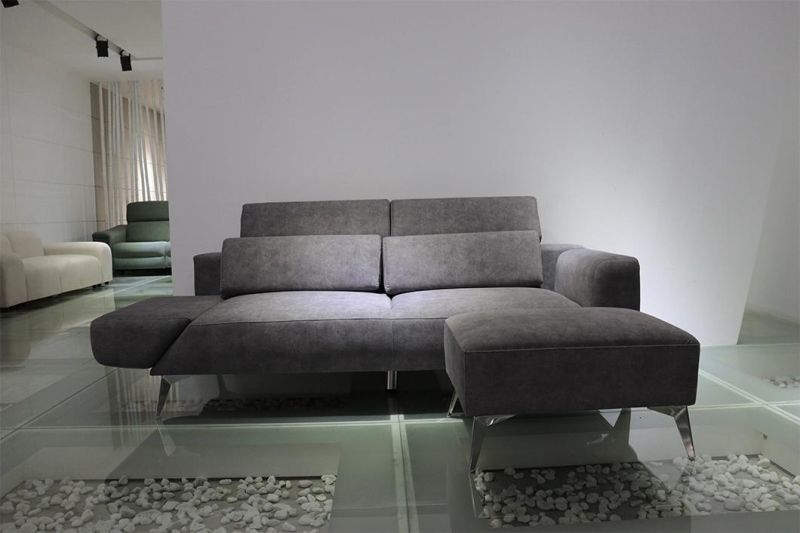 Living Room Furniture Long L Shaped Corner Sofa Sets Deep Sofa-Bed Designs Modern Couch Fabric Sofa