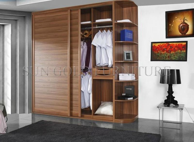 Simple Design Sliding Modern Home Bedroom Furniture Mirror Door Wardrobe