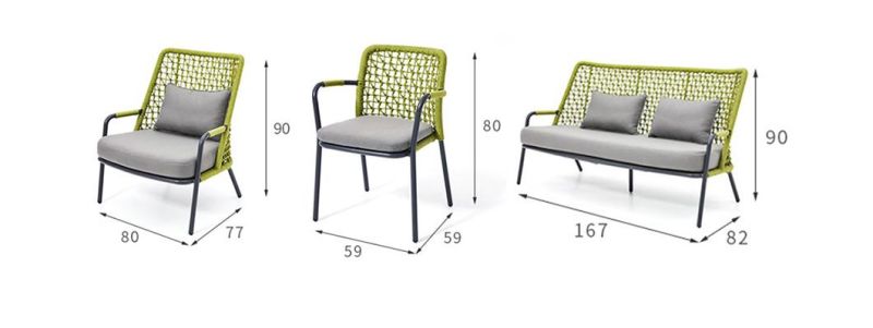 Aluminum Garden Dining Outdoor Furniture for Hotel Project with Hot Sale Type
