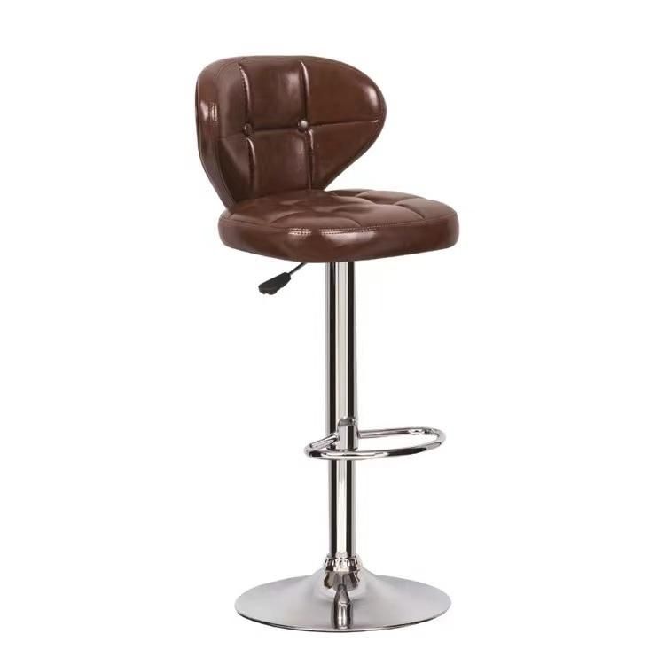 Leather Upholstered Adjustable Bar Stool Kitchen High Bar Chair Furniture