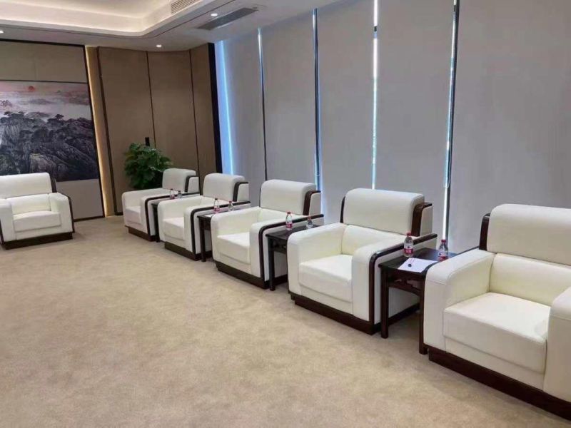 Modern Elegant Rerecence Hall Lobby Lounge Area Leather Office Sofa