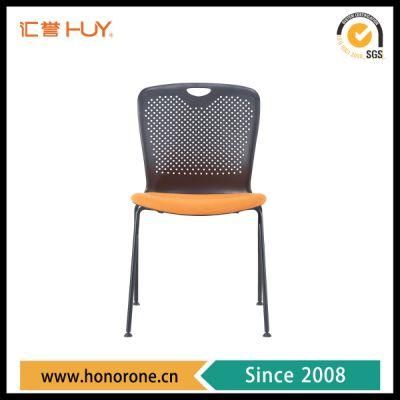 Green Seat Pad Hot Selling Stacking Metal Frame Training Chair