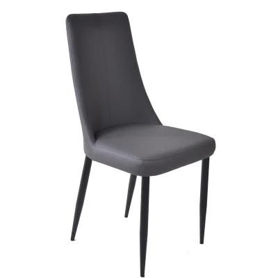 Modern Classic High Back Linen Navy Blue Pink Dining Room Chair Restaurant PU Leather Metal Legs Upholstered Dining Chair